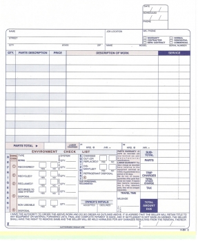 Heating & Air Form-Booked or Not Booked