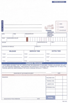 Towing Forms (Booked or Not Booked)